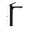 Vòi lavabo dây rút đồng mạ tĩnh điện chân không màu đen Juno sofa Teady VCT- 002B